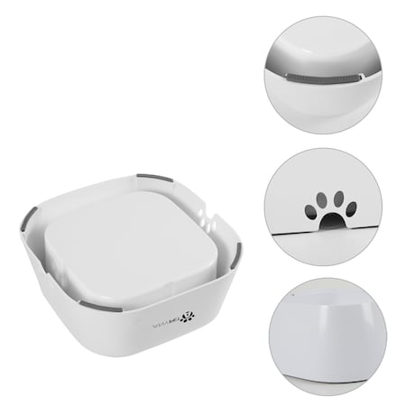 Anypet No-Spill Dog Water Bowl, Anti-Splash Pet Slow Drinking Water Feeder APF05W